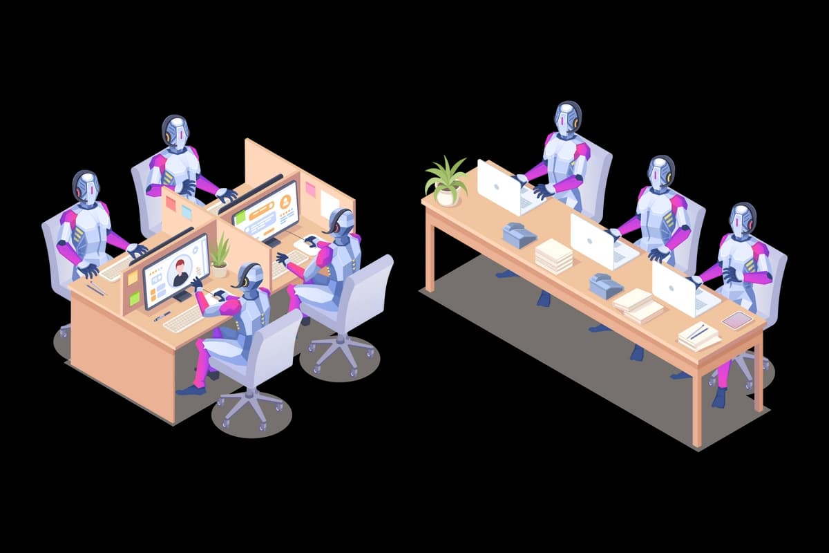 Users at desks
